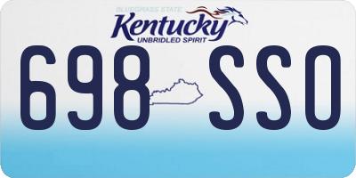 KY license plate 698SSO