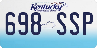 KY license plate 698SSP