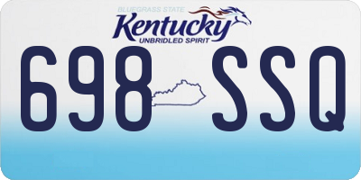 KY license plate 698SSQ