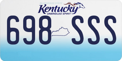 KY license plate 698SSS