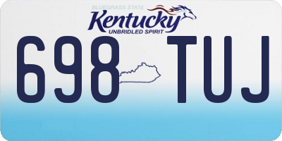 KY license plate 698TUJ