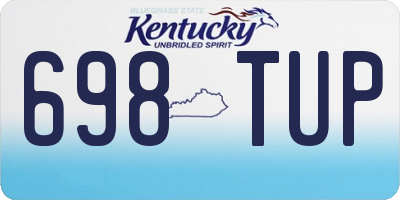 KY license plate 698TUP