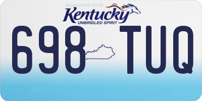 KY license plate 698TUQ