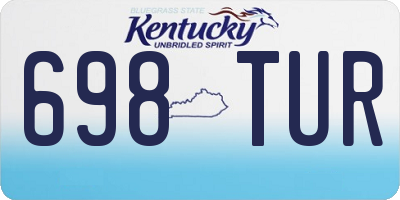 KY license plate 698TUR