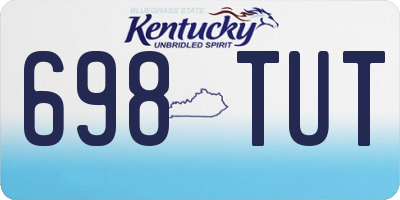 KY license plate 698TUT