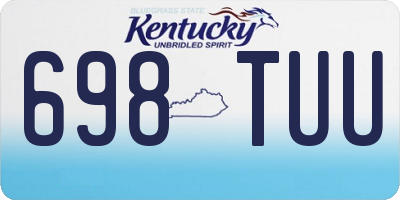 KY license plate 698TUU