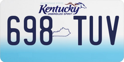 KY license plate 698TUV