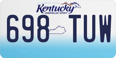 KY license plate 698TUW