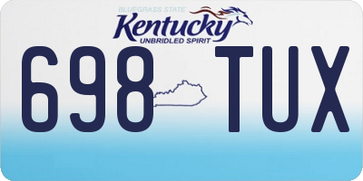 KY license plate 698TUX