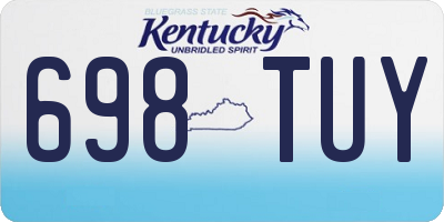 KY license plate 698TUY