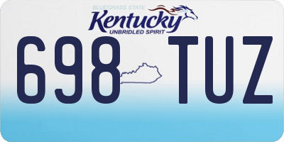 KY license plate 698TUZ