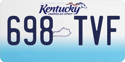 KY license plate 698TVF