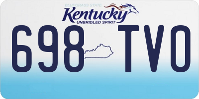 KY license plate 698TVO