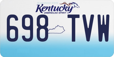 KY license plate 698TVW