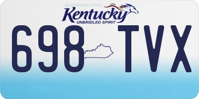KY license plate 698TVX