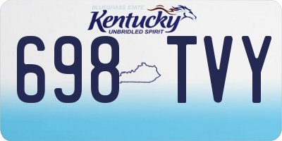 KY license plate 698TVY