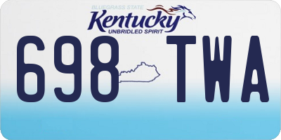 KY license plate 698TWA