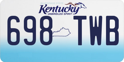 KY license plate 698TWB
