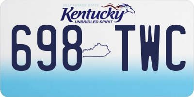 KY license plate 698TWC