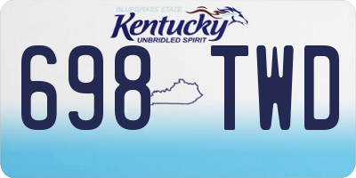 KY license plate 698TWD