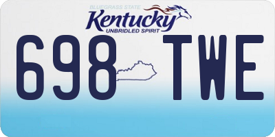 KY license plate 698TWE