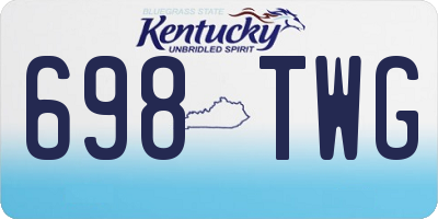 KY license plate 698TWG