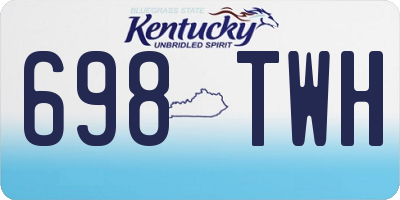 KY license plate 698TWH
