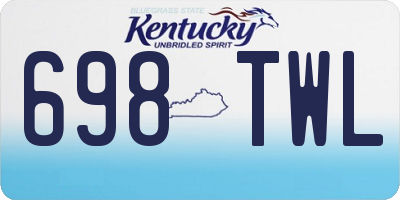KY license plate 698TWL