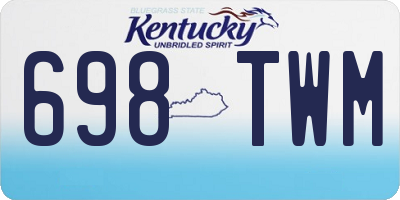 KY license plate 698TWM