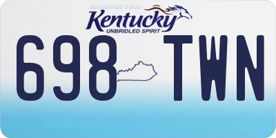 KY license plate 698TWN