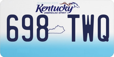 KY license plate 698TWQ