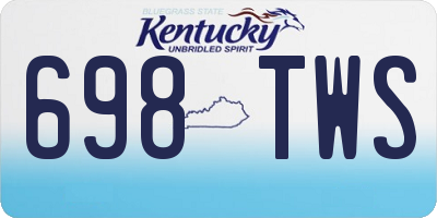 KY license plate 698TWS