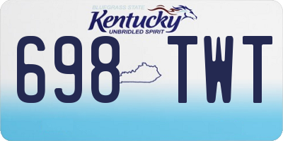 KY license plate 698TWT
