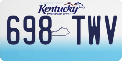 KY license plate 698TWV