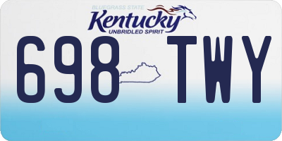KY license plate 698TWY