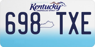 KY license plate 698TXE
