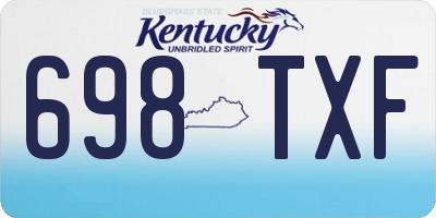 KY license plate 698TXF