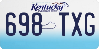 KY license plate 698TXG