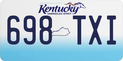 KY license plate 698TXI