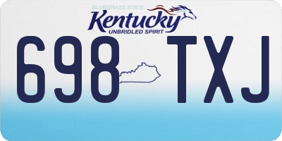 KY license plate 698TXJ