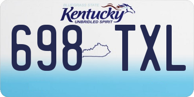 KY license plate 698TXL