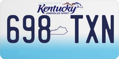 KY license plate 698TXN