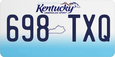 KY license plate 698TXQ