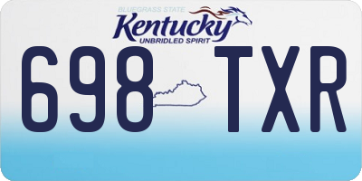 KY license plate 698TXR