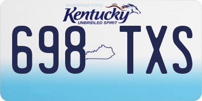 KY license plate 698TXS