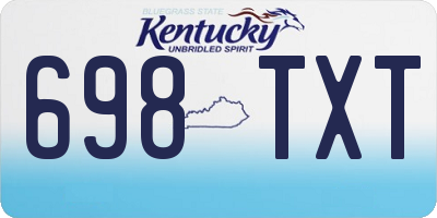 KY license plate 698TXT