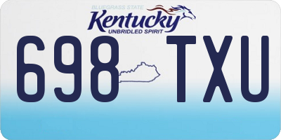 KY license plate 698TXU