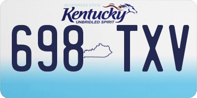 KY license plate 698TXV