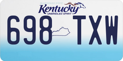 KY license plate 698TXW