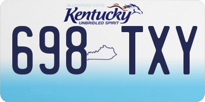 KY license plate 698TXY